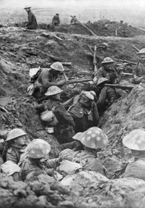 Britse troepen bij de Menin Road, nabij Ieper, België, 30 oktober 1917