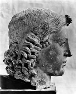 Bronzen buste van de Griekse god Apollo, ca. 460 v.Chr. 20e eeuw door Unbekannt