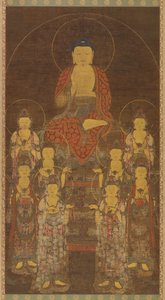 Boeddha Amitabha Amita en de Acht Grote Bodhisattva