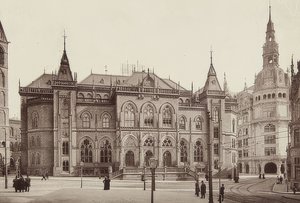 Beursgebouw in Bremen. Om 1900 door Unbekannt