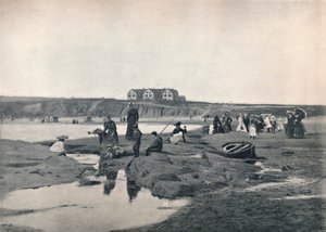 Bundoran - Het oostelijke strand, met het Great Northern Hotel, 1895