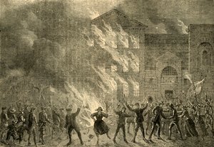 Brand van Newgate, 1780, c1872 door Unbekannt