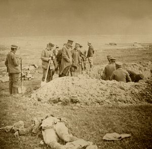 Lichamen begraven, Sainte-Marie-à-Py, Noord-Frankrijk