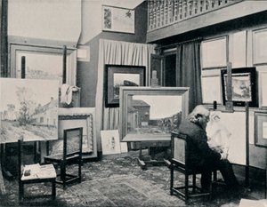 C. Cazin in zijn studio