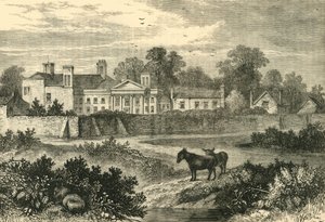 Caen Wood, het huis van Lord Mansfield, in 1785, ca. 1876 door Unbekannt