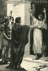 Caesar neemt bezit van de schat in de Tempel van Saturnus door Unbekannt
