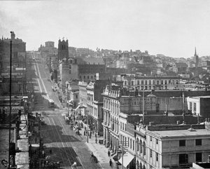 California Street, San Francisco, Californië, VS, ca. 1900 door Unbekannt