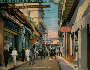 Calle OReilly, Havana, Cuba, ca. 1920 door Unbekannt
