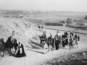 Kameeltocht, Gizeh, Egypte, ca. 1920s-1930s