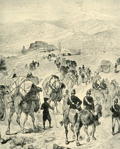Kamp van generaal Roberts bij Thal aan de Kuram-rivier, 1901 door Unbekannt