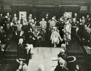 Canberra, Australië. Hun Majesteiten openen het Eerste Federale Parlement, 9 mei 1927 door Unbekannt