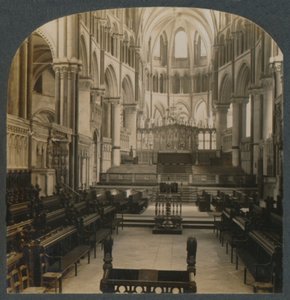 Canterbury Cathedral - Binnenaanzicht, Canterbury, Engeland, ca. 1910