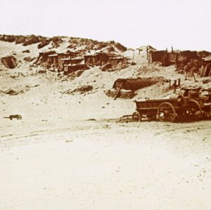 Kampement in de duinen, Koksijde, Vlaanderen, België, ca. 1914-1918 door Unbekannt