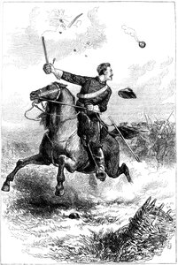 Kapitein Northrop leidt de aanval bij Knoxville, Tennessee, Amerikaanse Burgeroorlog, 1863 ca. 1880