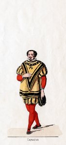 Capucius, kostuumontwerp voor Shakespeares toneelstuk, Henry VIII, 19e eeuw door Unbekannt