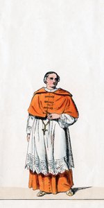 Kardinaal Wolsey, kostuumontwerp voor Shakespeares toneelstuk, Henry VIII door Unbekannt