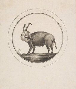 Karikatuur die Lodewijk XVI als een ram toont door Unbekannt