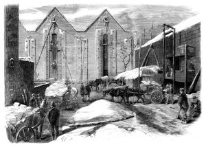Het ijs vervoeren, 1861 door Unbekannt