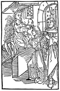 Cassandra, legendarische Trojaanse prinses en profetes, geeft een voorspelling door Unbekannt
