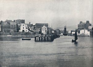 Castletown - Vanaf de pier, met uitzicht op het kasteel van Rushen, 1895