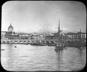 Catania en de Etna, Sicilië, Italië door Unbekannt