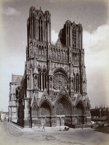 Kathedraal van Notre-Dame, Reims, Frankrijk, eind 19e of begin 20e eeuw door Unbekannt