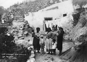 Grotbewoners, Atalaya, Las Palmas, Gran Canaria, Canarische Eilanden, Spanje, ca. 1920-1930 door Unbekannt