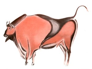 Rotsschildering van een bizon uit de Altamira-grot, Spanje