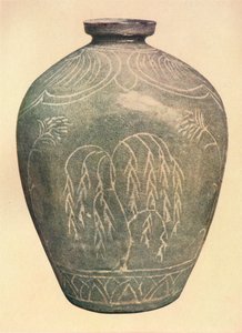 Celadon pot, Korai Dynastie, 1925 door Unbekannt