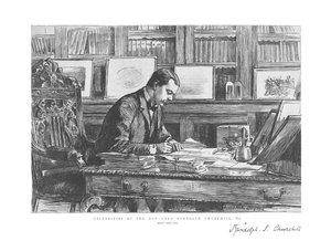 Beroemdheden van de dag - Lord Randolph Churchill, M.P., 1885 door Unbekannt
