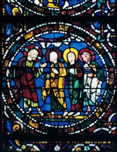 Centrum van de Thabor, glas-in-lood, Kathedraal van Chartres, Frankrijk, 1194-1260 door Unbekannt