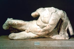 Cephisus of Illisus van het westelijke fronton van het Parthenon, 447-432 v.Chr.