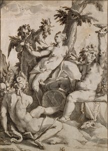 Ceres, Venus en Bacchus, 16e-17e eeuw door Unbekannt