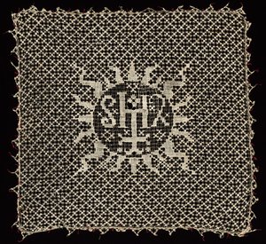 Kelkdoek met monogram van Christus, 1500s
