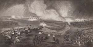 Aanval van de Britse troepen op de weg naar Windlesham, 24 april 1854