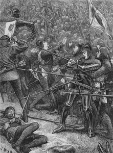 Aanval van de Schotten bij Halidon Hill, 19 juli 1333, ca. 1880 door Unbekannt