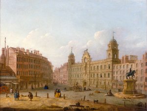 Charing Cross en Northumberland House, laat 18e eeuw door Unbekannt