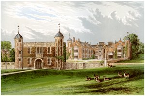 Charlecote Park, Warwickshire, huis van de familie Lucy, ca. 1880 door Unbekannt