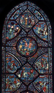 Karel de Grote-raam, Kathedraal van Chartres, Frankrijk door Unbekannt