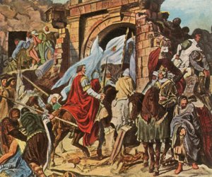 Karel de Grote betreedt Pavia door Unbekannt