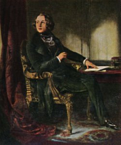 Charles Dickens 1812-1870 - Schilderij van Maclise, 1934 door Unbekannt