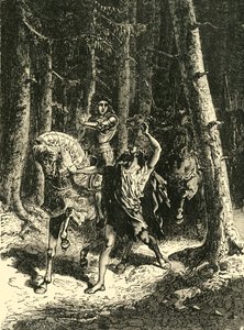 Karel VI in het bos van Le Mans, 1392, 1890 door Unbekannt