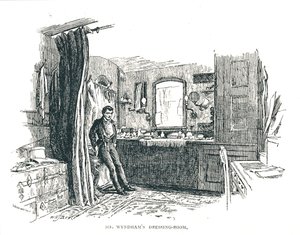 Charles Wyndham Kleedkamer met Uitzicht op Piccadilly bij het Criterion Theatre, 1891