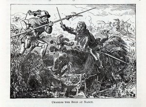 Karel de Stoute bij Nancy, 1882 door Unbekannt