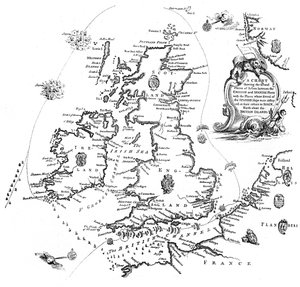 Kaart van de koers van de Spaanse Armada, 1588 1893