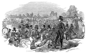 Chartistische Agitatie, de Politie op Bonners Fields, 1848, 1900 door Unbekannt