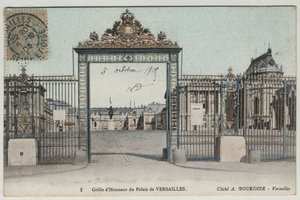 Kasteel van Versailles: erehek - Ansichtkaart gedateerd 1905