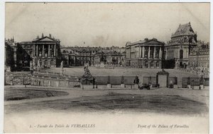 Kasteel van Versailles: uitzicht op de gevel - Ansichtkaart eind 19e-begin 20e eeuw
