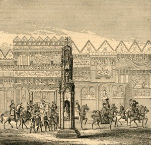 Cheapside Cross, zoals het verscheen in 1547, 1897 door Unbekannt