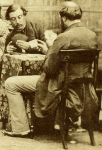Schaken en Kaarten, c1850s door Unbekannt